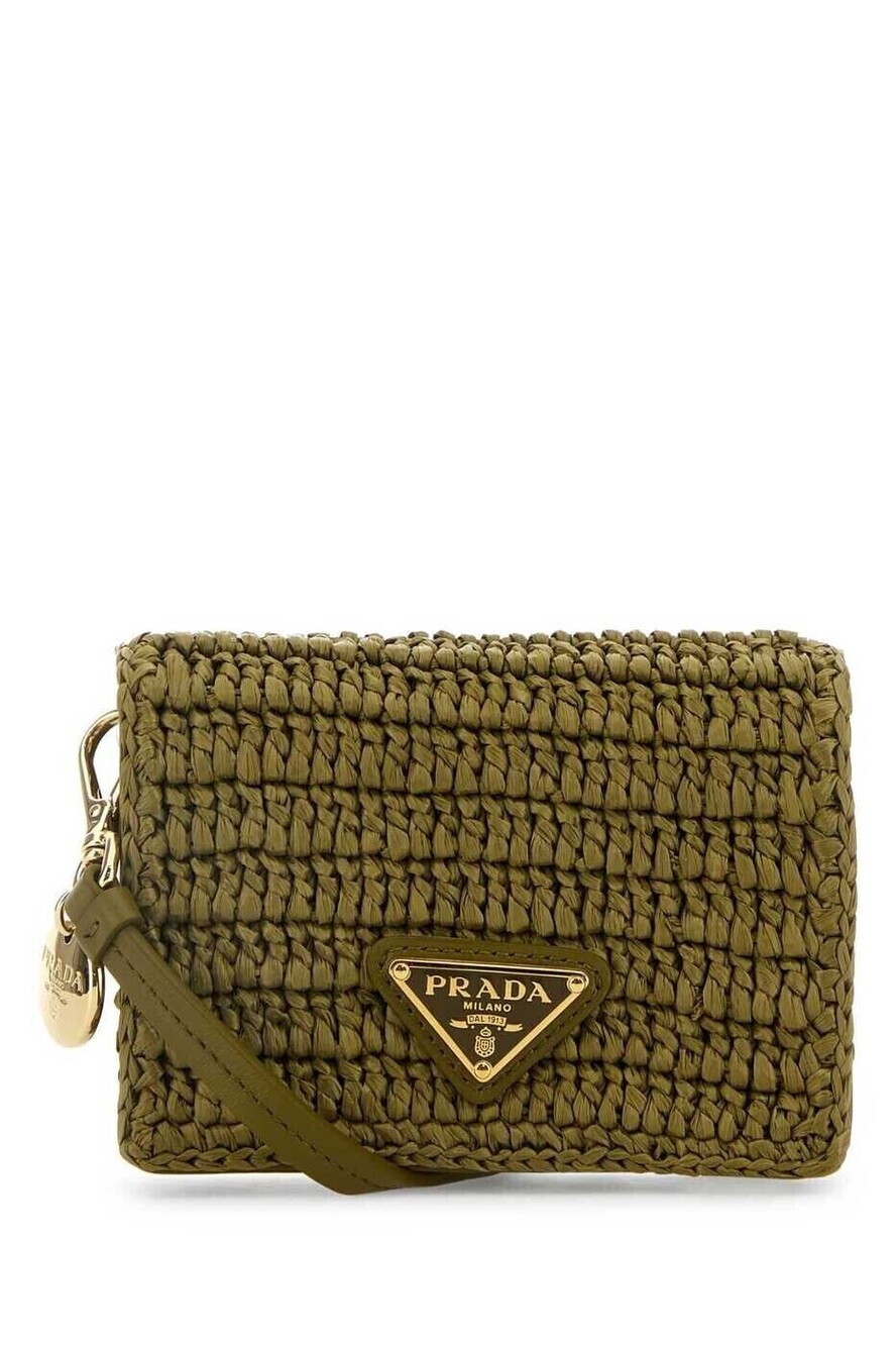 Prada Card Holder Wallet Green